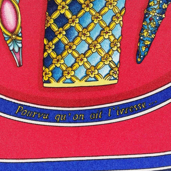 Hermès HERMES Silk Scarf 90cm Qu Importe Le Flacon  Blue Scarf 35" - Picture 13 of 16